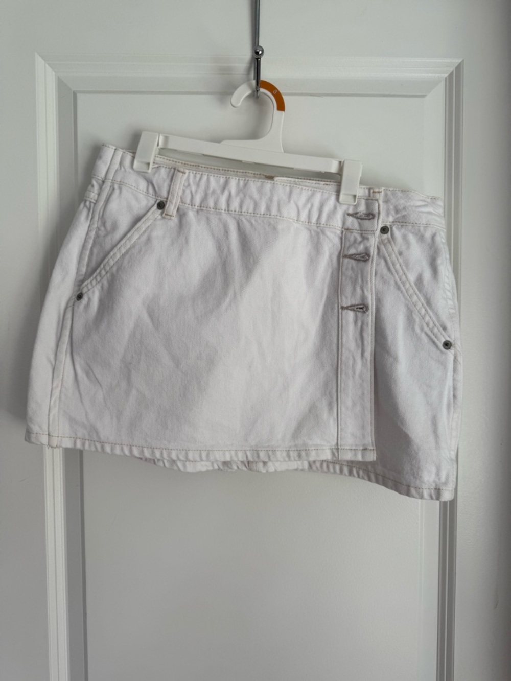 WeTheFree 4 White Denim Mini Skort